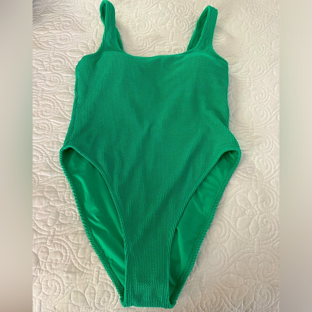 NWT Xhilaration One Piece Ribbed Green Swimsuit Sz XL